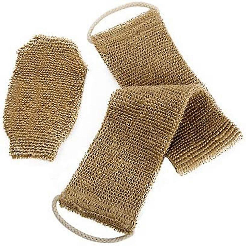 Natural Hemp Exfoliating Back Scrubber with Handle