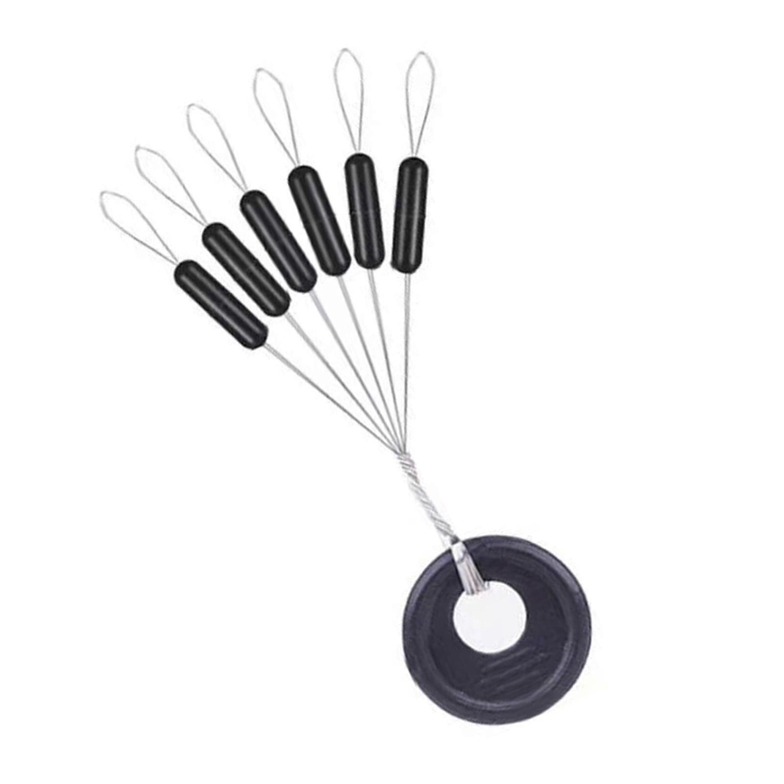 300Pcs Rubber Space Bean Fishing Bobbers Stoppers Float Stops Oval/Cylinder Fishing Bobbers Space Bean Easy to Use  S