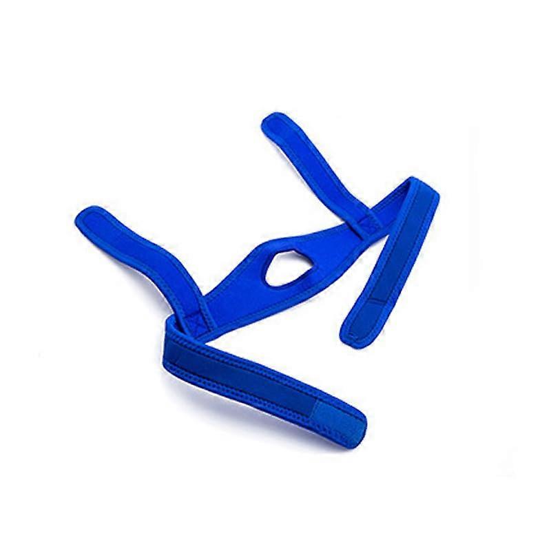 Snoring Chin Strap for Sleep Apnea Relief and Comfortable Full Head Support Blue