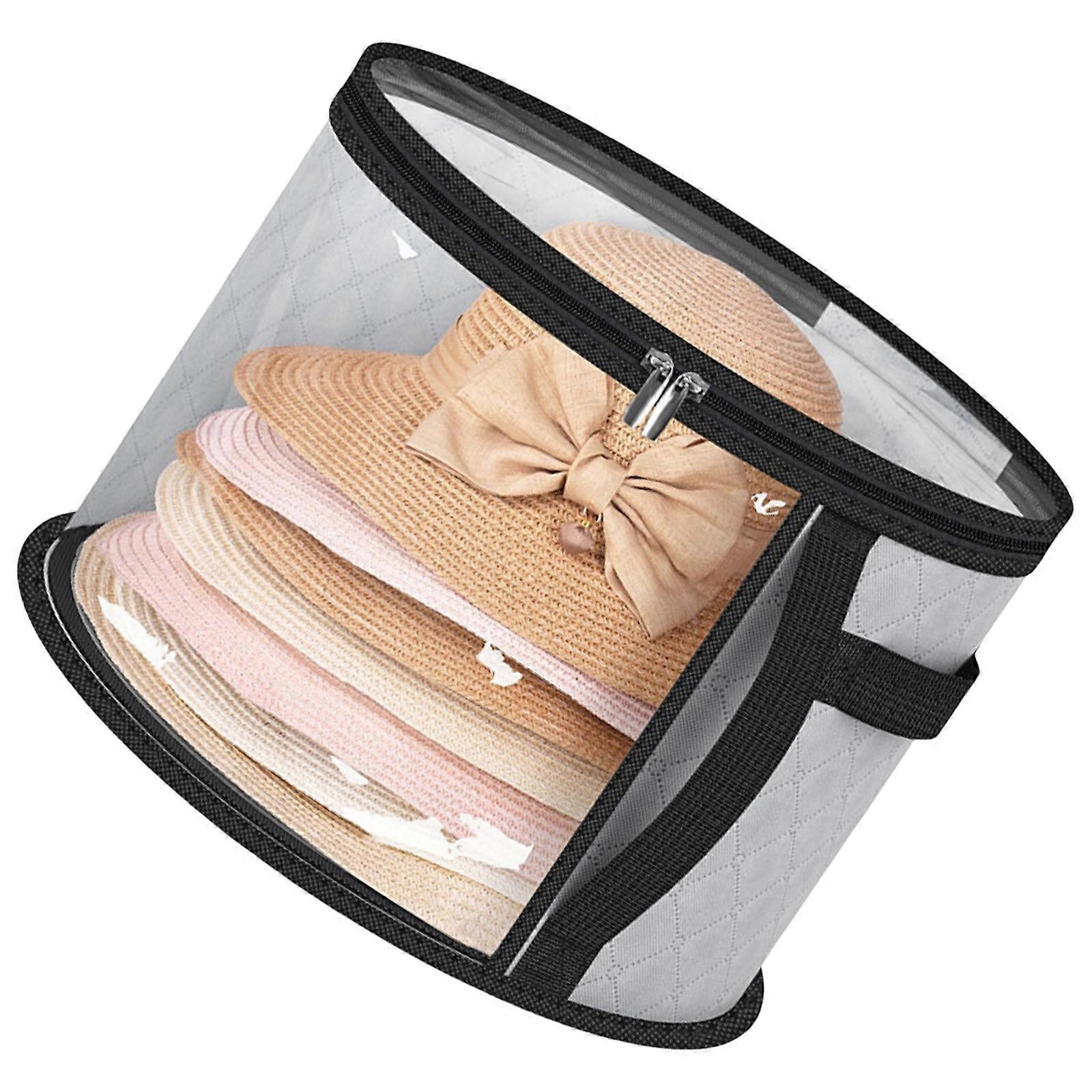 Durable And Stylish Hat Storage Bag Convenient Hat Organizers Bag with Foldable Design For Easy Travel And Storage  Gray