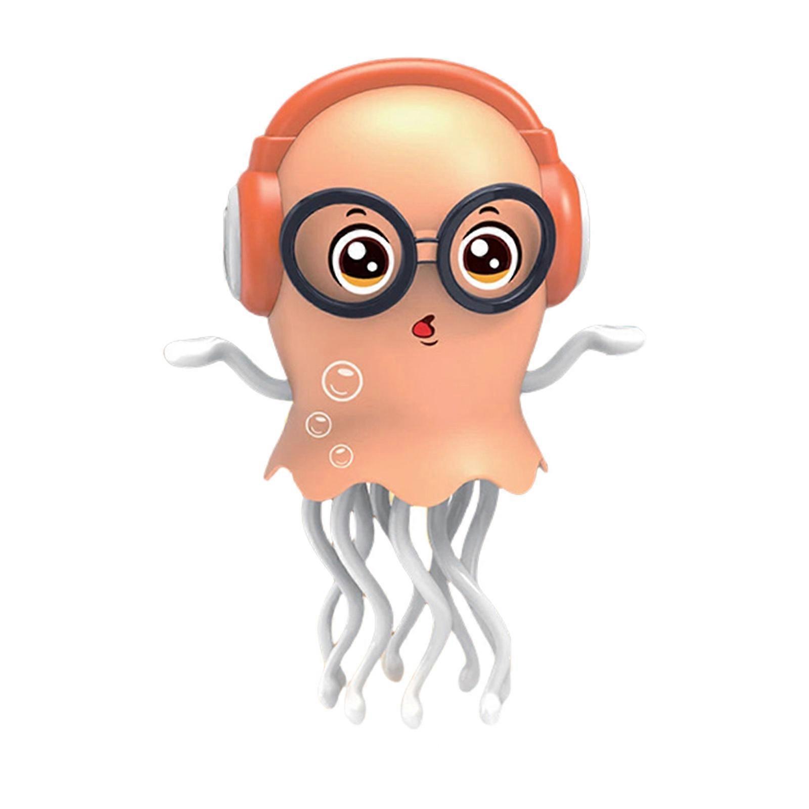 Automatic Electric Dancing Robot Cuttlefish With Music LED Light Sensory Musical Toy For Children with Obstacle Avoidance  Yellow