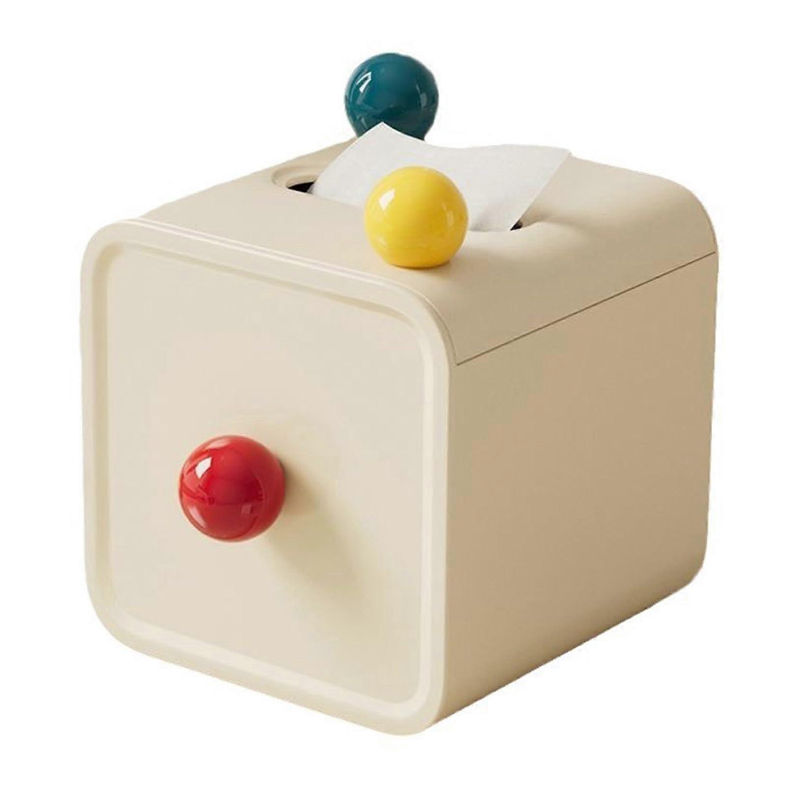 Tissue Box Covers For Bedrooms And Bathrooms, Colorful Paper Roll Storage Container, Napkin Dispenser Ref: 1745