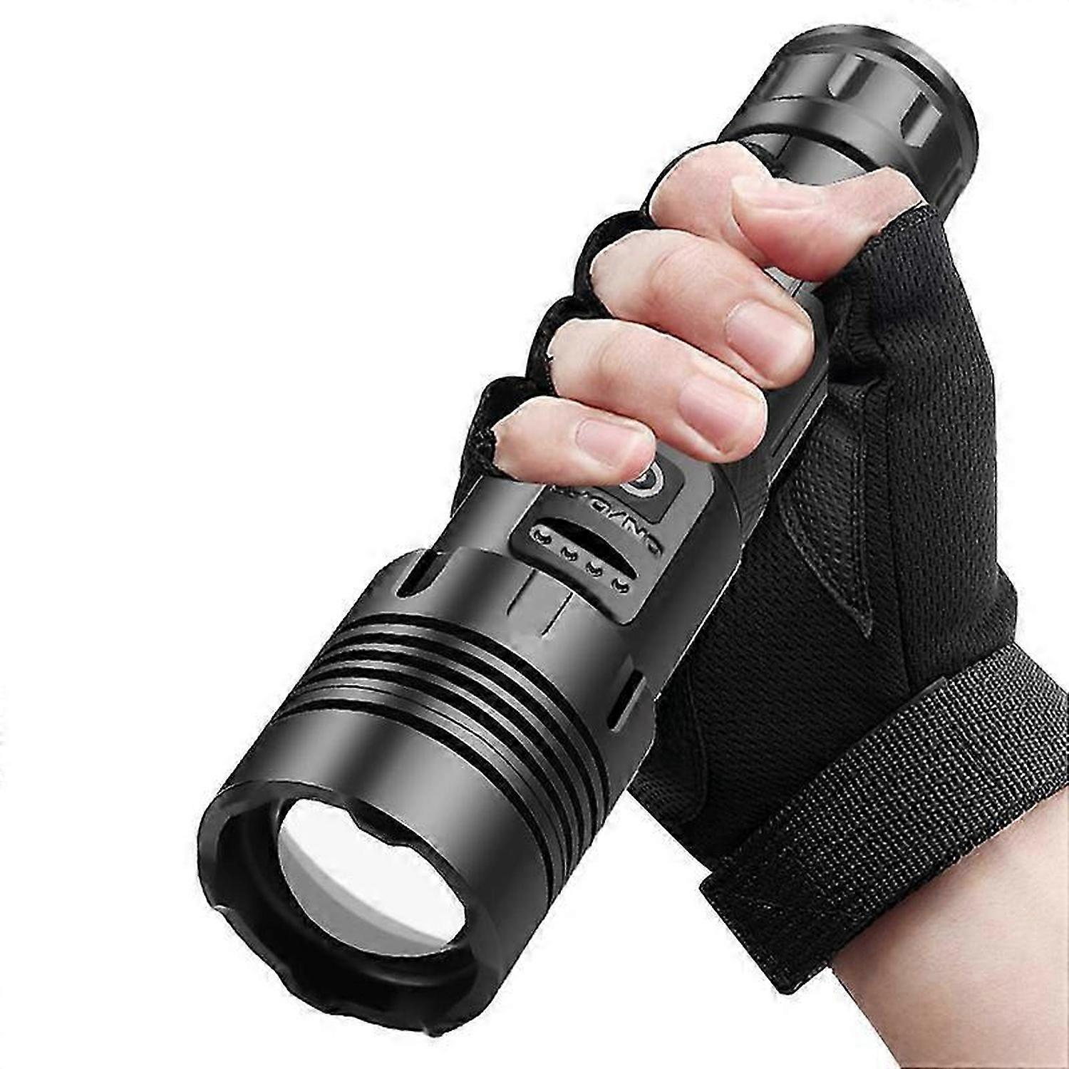 1000000 Lumens Super Bright LED Tactical Flashlight Rechargeable LED Work Light