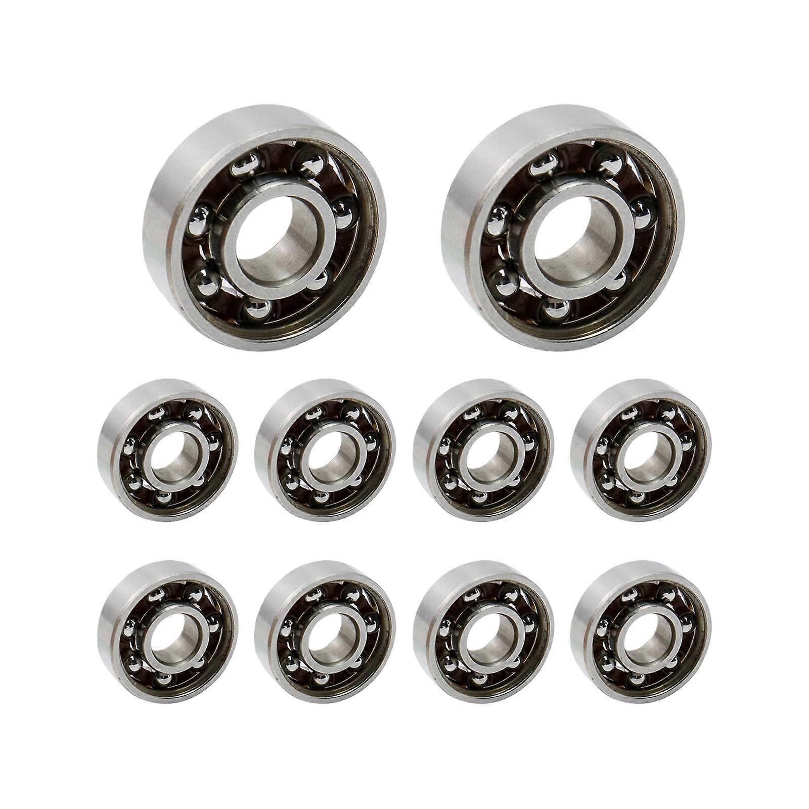 10Pcs Deep Grooves Ball Bearing 8mm Inner Diameter Low Noise Design for Rollers Skate, Strollers, Wheelchairs Enduring Multicolor
