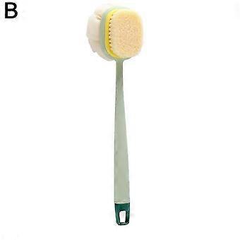 Long Handle Exfoliating Bath Brush with Soft ABS Foam Head and Hanging Hook for Back Legs and Neck
