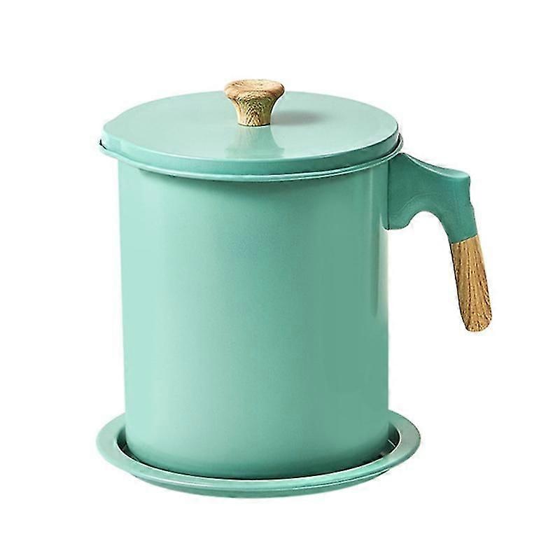 1.4l/1.7l Filter Oil Can Thicken Anti-scald Handle Iron Oil Container With Fine Mesh Strainer For Kitchen