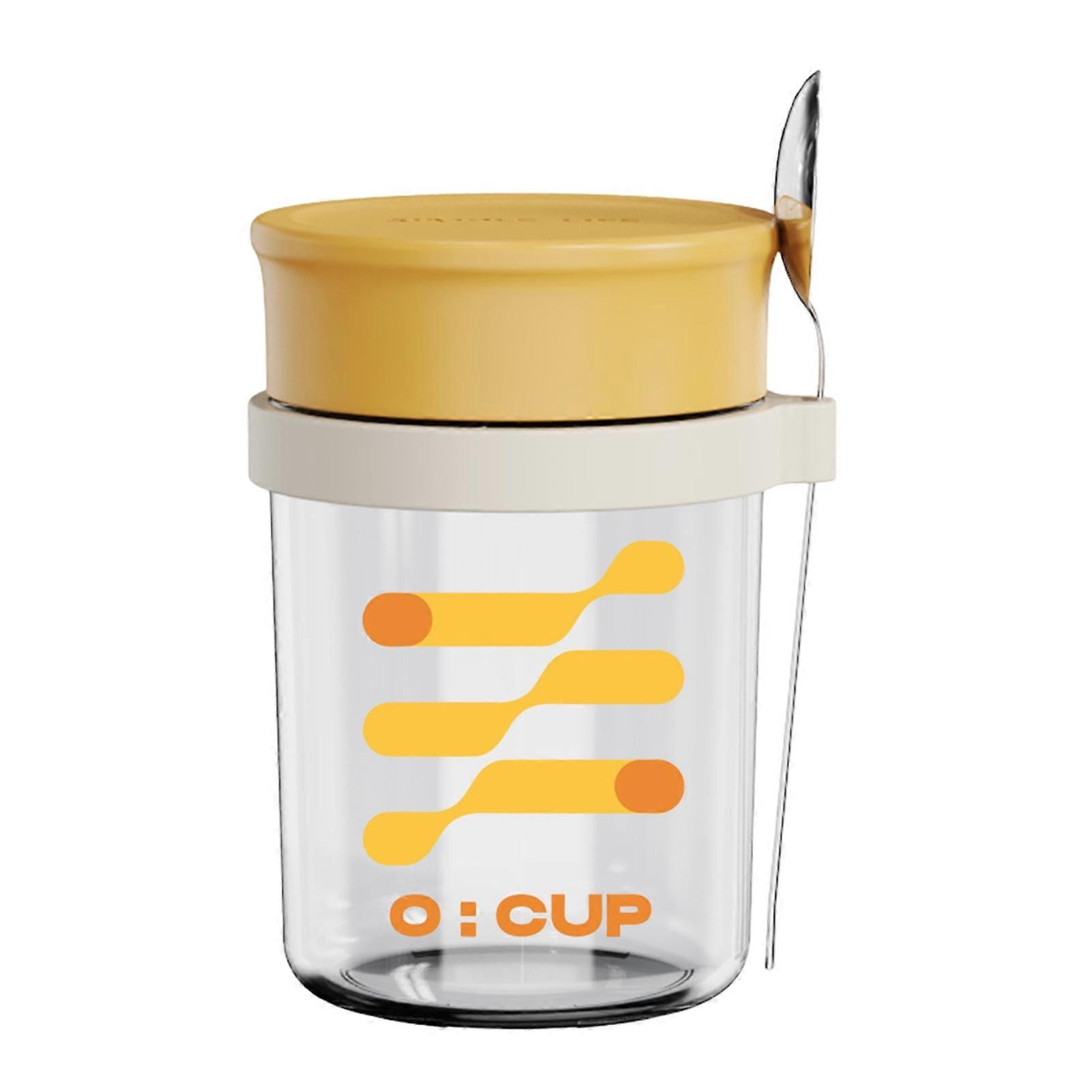 350ML Glass Overnight Oats Containers - Vibrant Stackable Jars with Lids, Spoon, Healthy Food Storage Solution