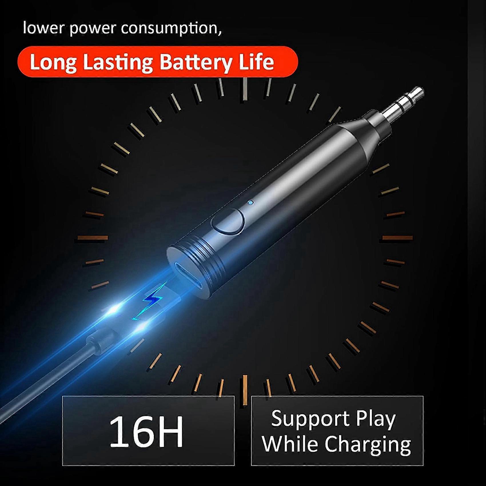 2X Aux Bluetooth Adapter for Car, Car Bluetooth Audio Receiver Home Stereo Speaker Headphone Bluetooth Car Adapter