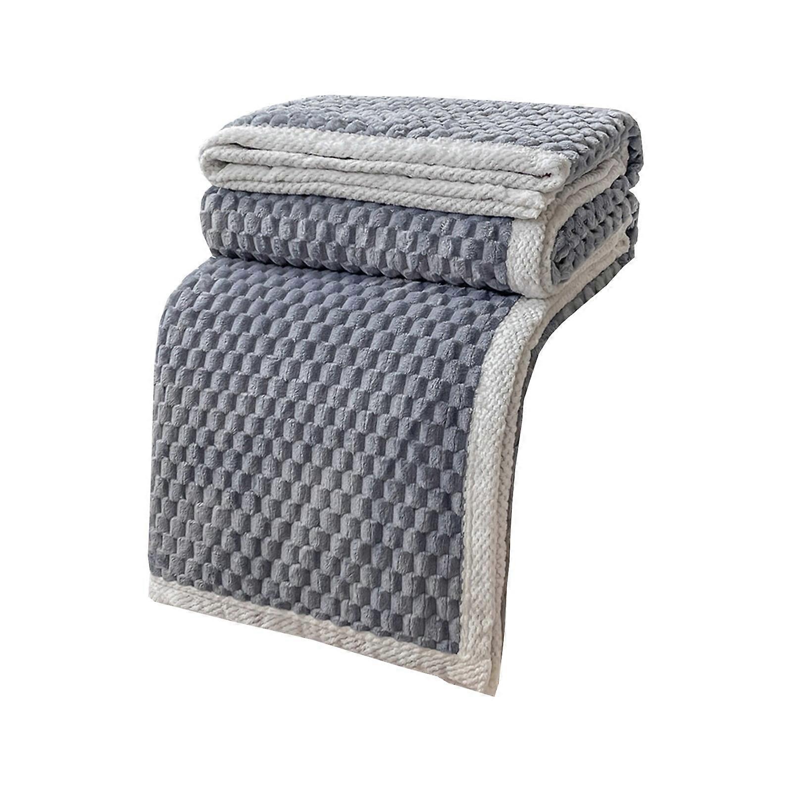 Clearance! Tahtuvzn Soft Fleece Blanket Warm and Soft Layer Double-sided All-season Solid Color Blanket, Home Decor