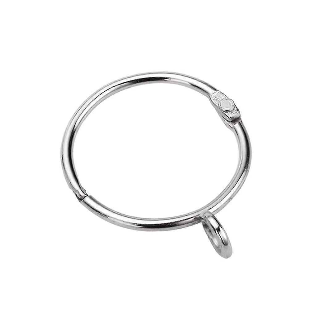 Curtain Rings Metal Openable Eyelet 1.5 Inch RustProof Loops for Shower or Drapes, Silver, Set of 100