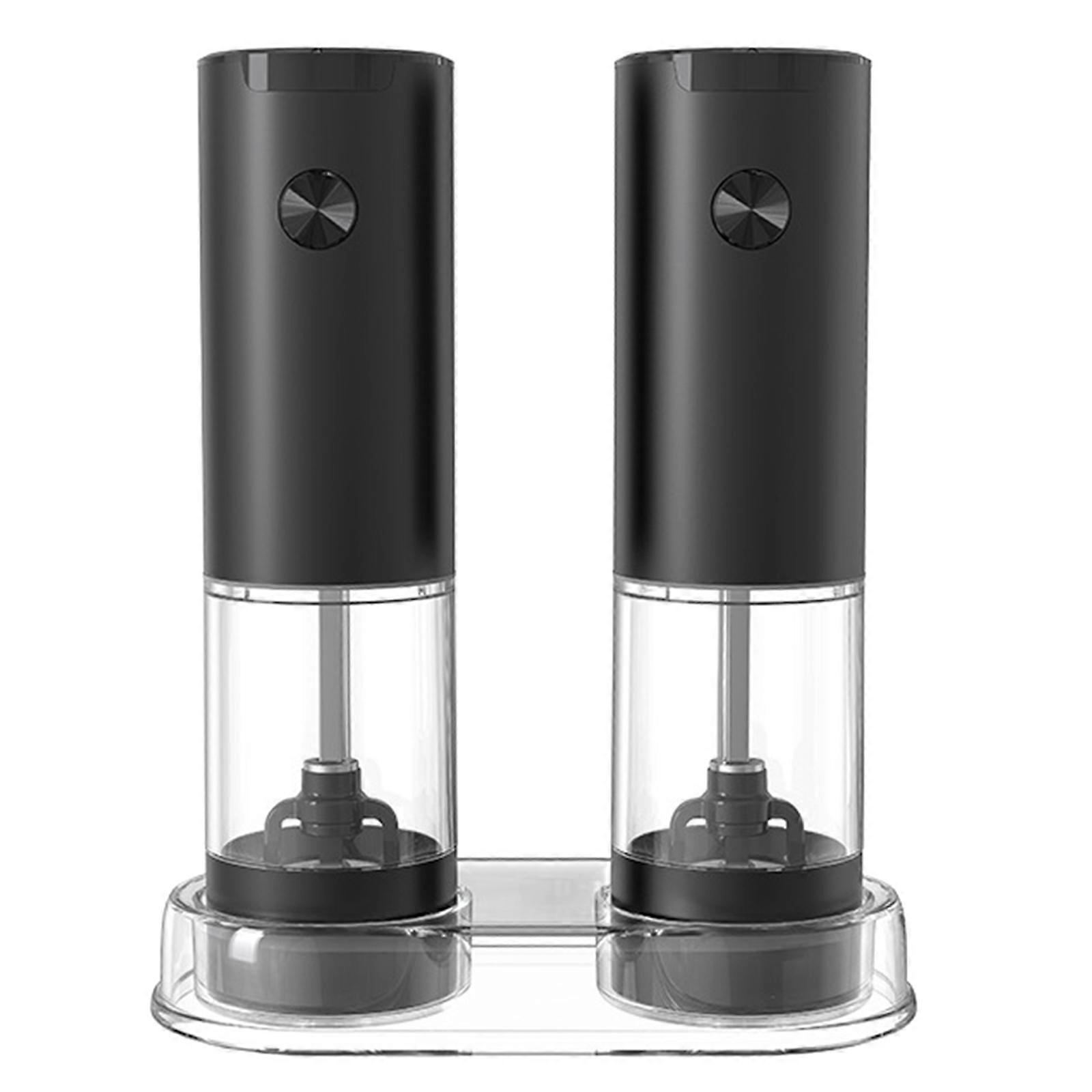 Moedor Elétrico de Sal e Pimenta, Especiarias, Alimentado por Bateria, com Base, Utensílio de Cozinha para Moer Temperos, Multicolorido