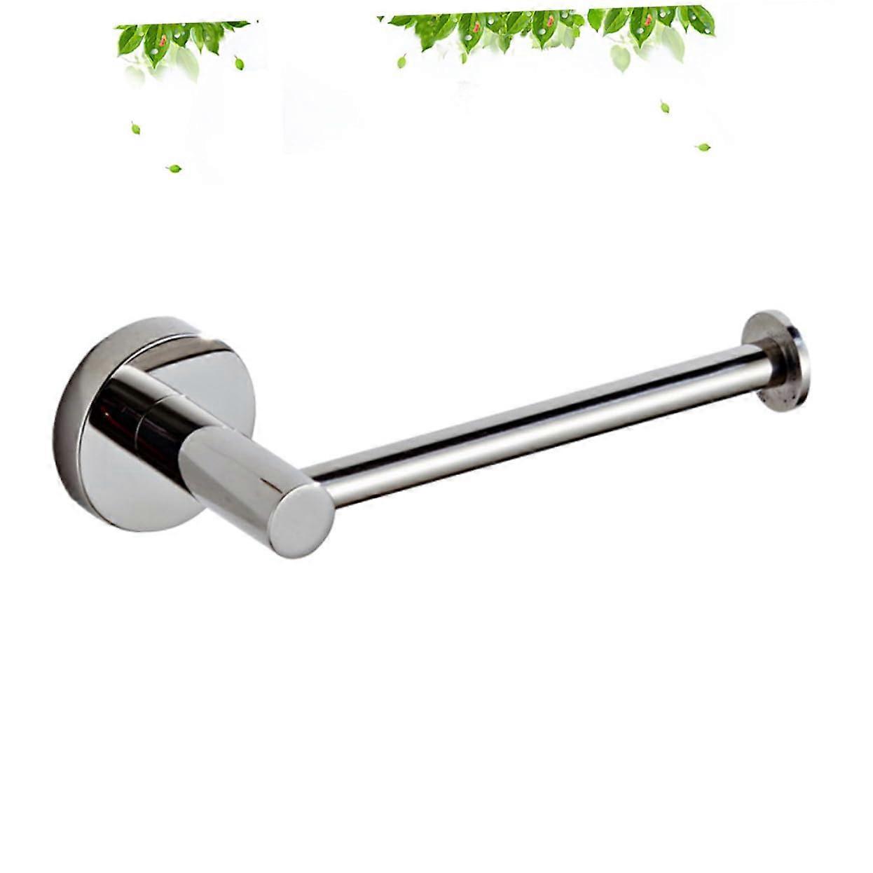 Stainless Steel Toilet Roll Holder Wall Mounted Rustproof Tissue Rack with Solid Base for Bathroom