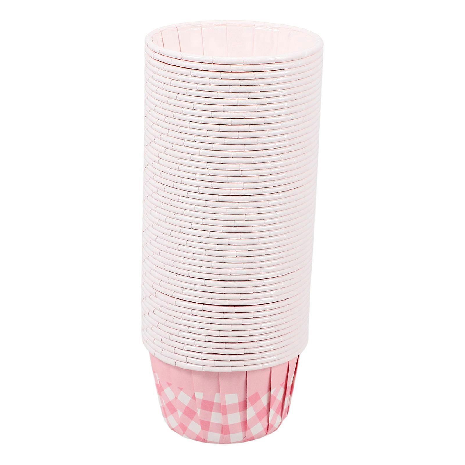 Pink Paper Cupcake Liners 50 Count for Storage Use Lightweight and Sturdy for Parties and Events