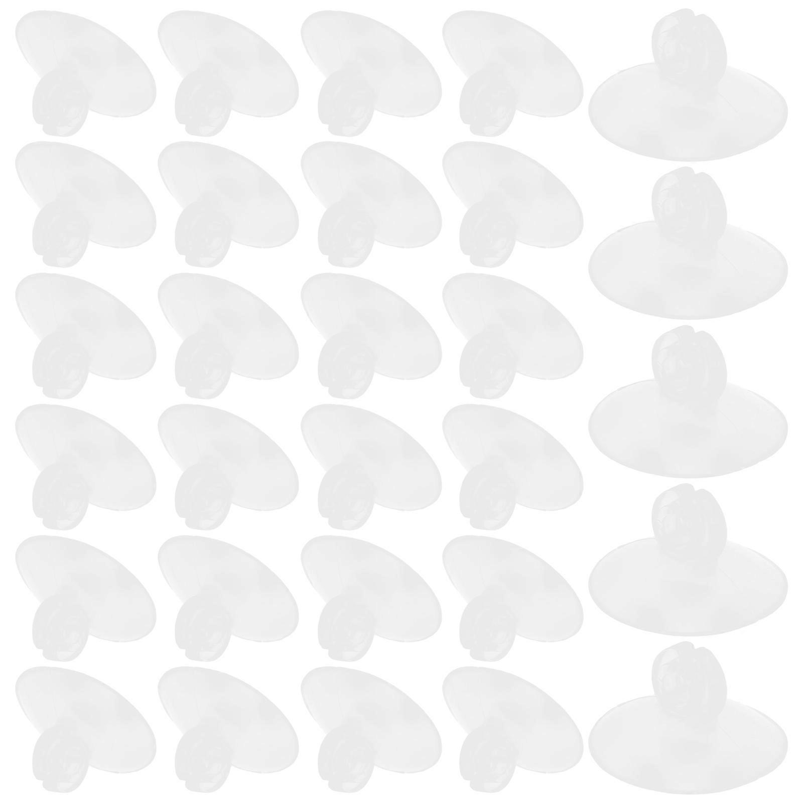 Transparent Plastic Suction Cup Hooks for Xmas Light Hanging 100Pcs