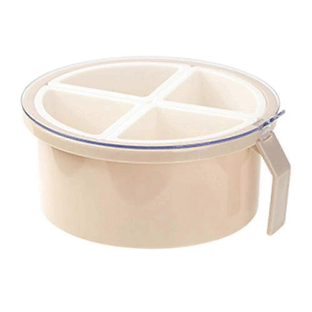 Spice Jar Set with MultiGrid Storage Shelf, Round Salt and Pepper Dispenser for Kitchen