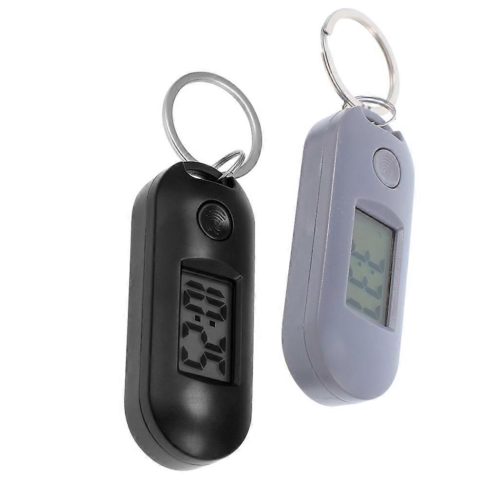Student Electronic Watch Portable Keychain Watch for Backpack Use 2Pcs