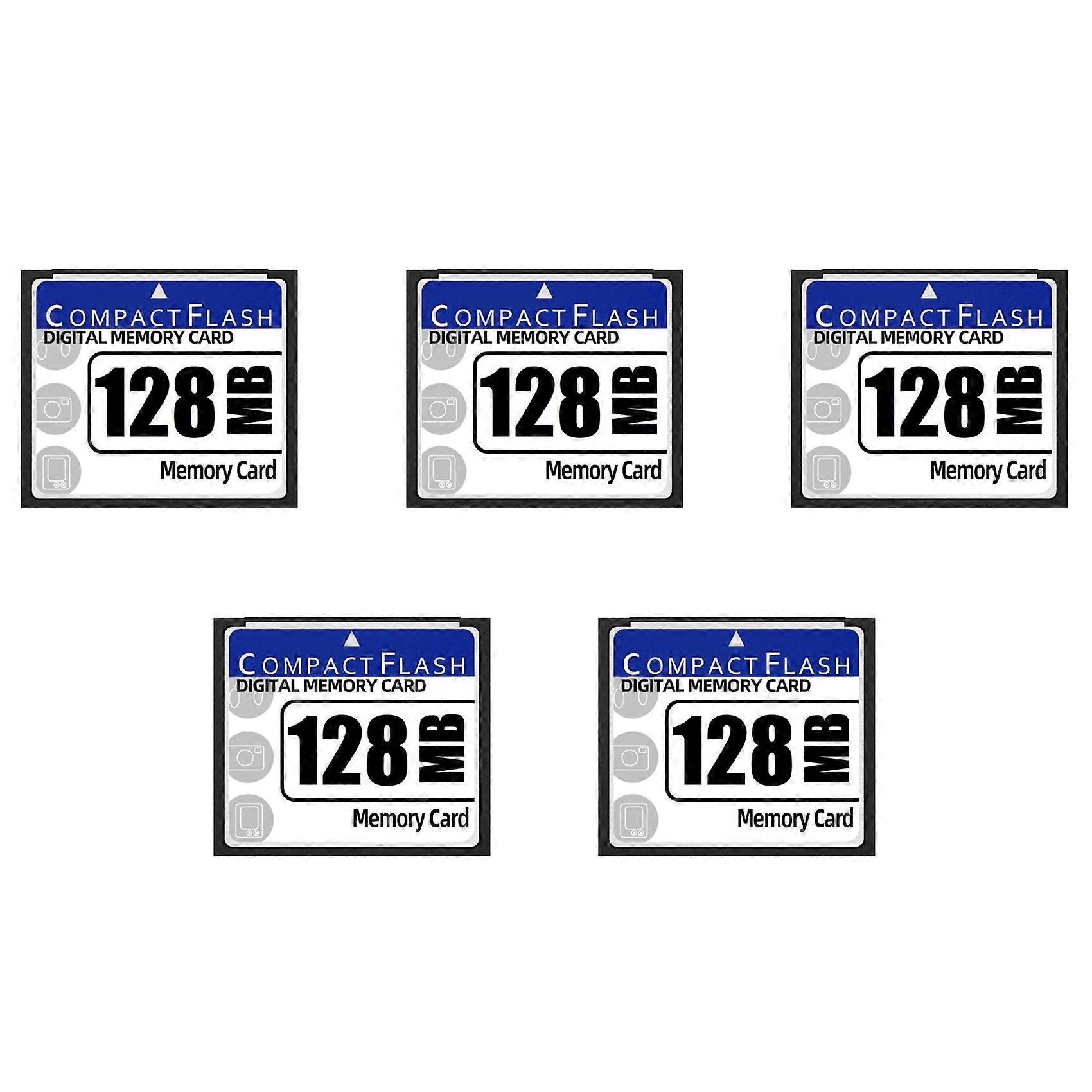 5X 128MB Compact Flash Memory Card for Camera, Advertising Machine, Industrial Computer Card
