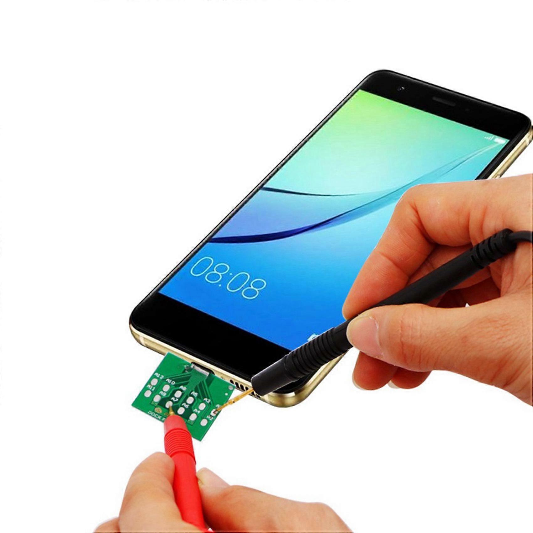 6Pcs Micro-USB Dock Flex Test Board for iPhone 13 12 11 Android Phone U2 Battery Power Charging Dock Flex Testing Tool