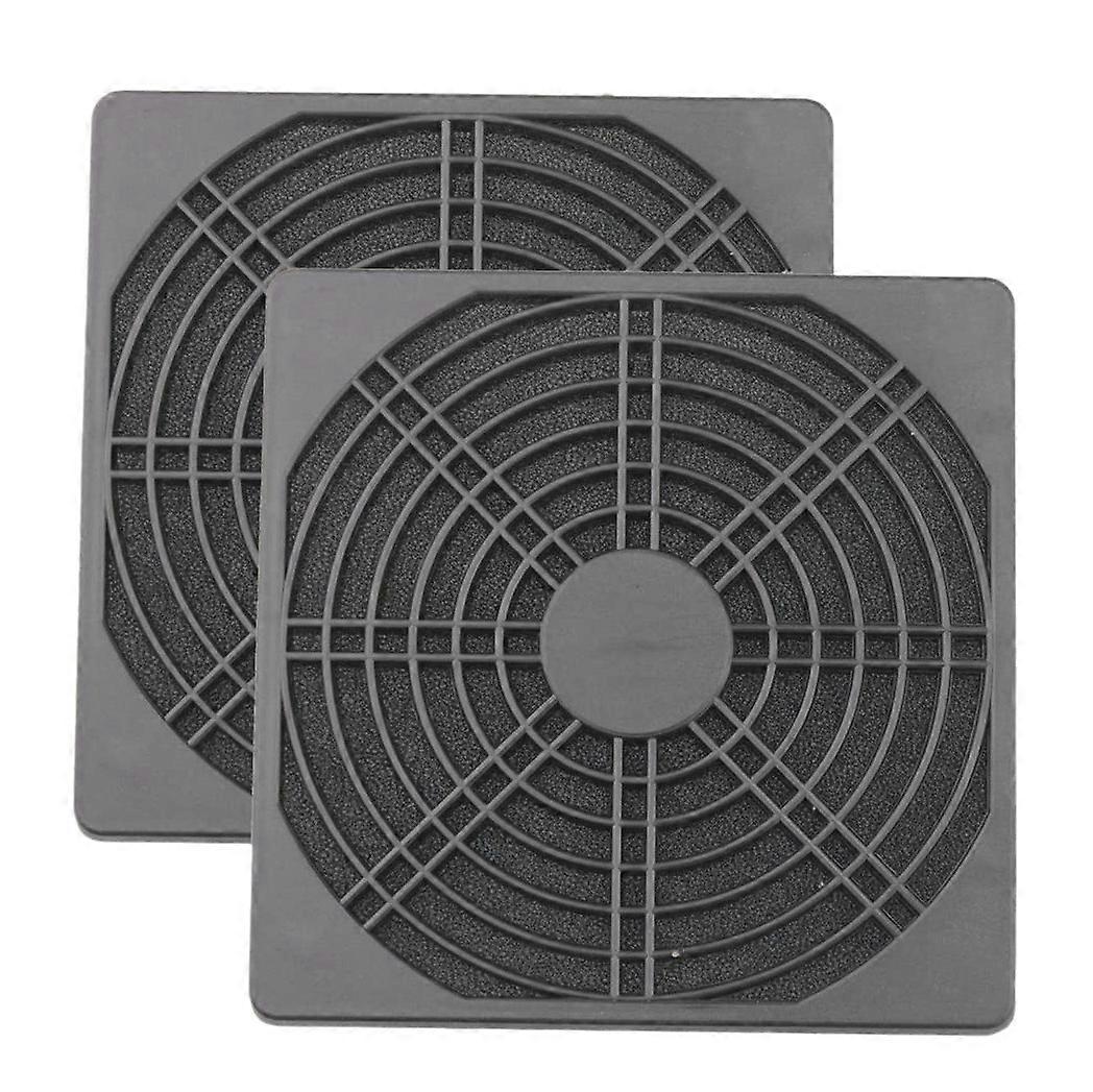 2 Pcs ABS Computer Ventilator Grill 120mm Fan Filter Fan Mesh Cover