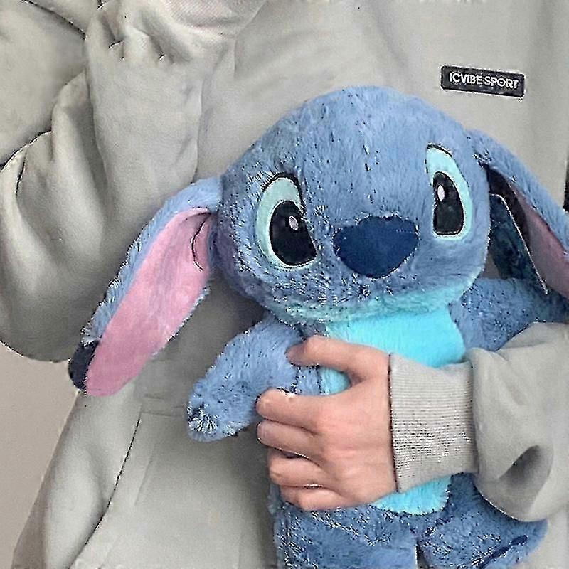 Anime Kawaii Stitch Plush Hot Water Bottle Winter Home Water Filling Hand Warmer, Cute Gift