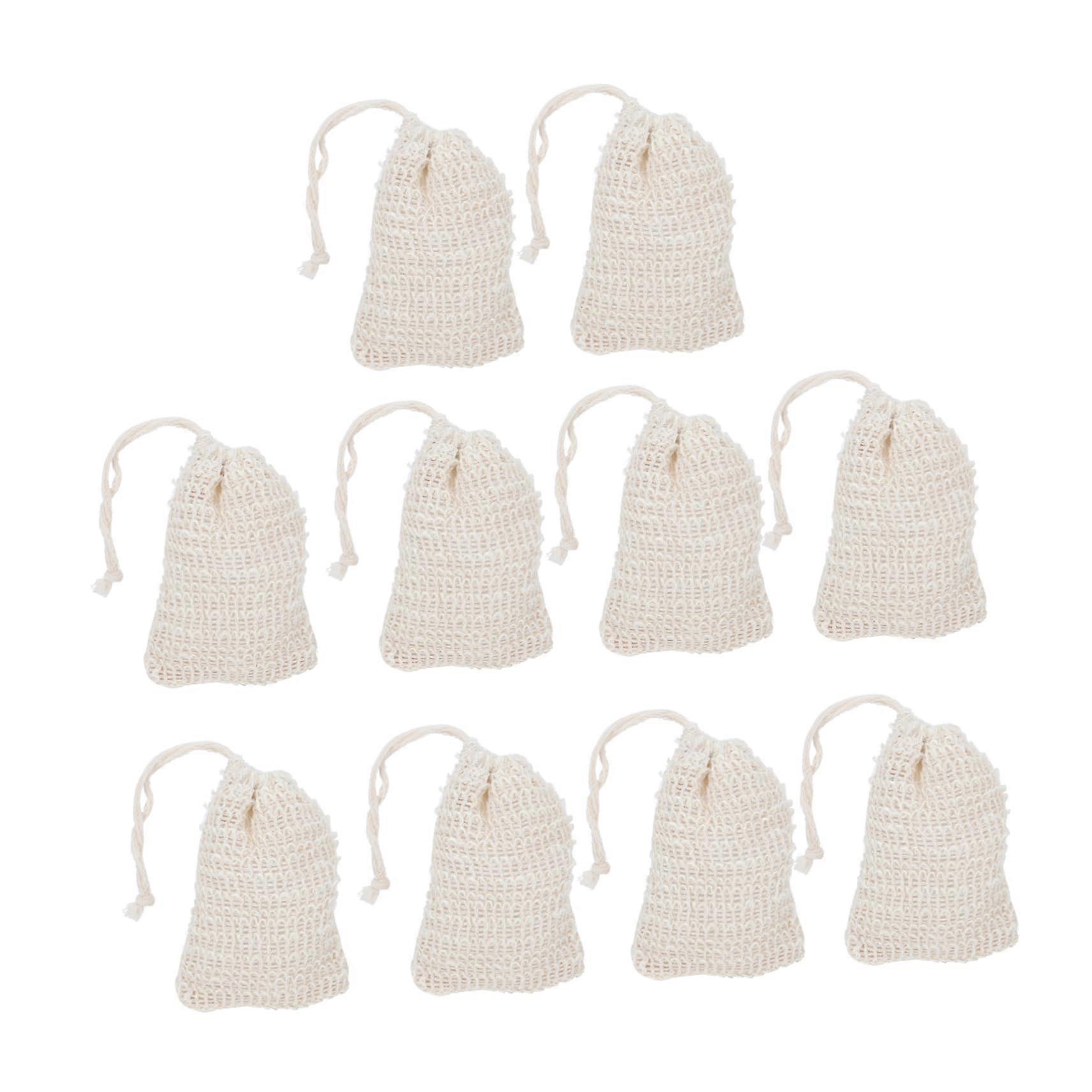 Soap Saver Bag Set of 10 with Drawstring Mesh for Rich Lather and Gentle Exfoliation