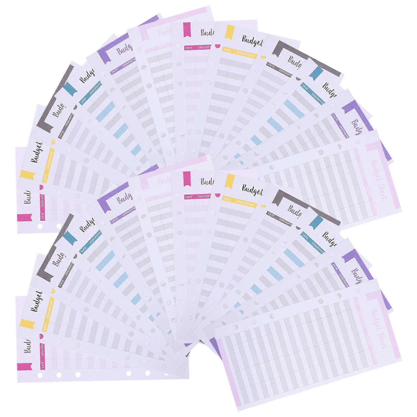 Financial Management Budget Inserts Expense Tracking Bill Organizer Purple 72Pcs