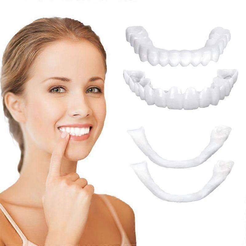 Luxora Upper And Lower Teeth Artificial Braces Cosmetic Dentures(2pcs)