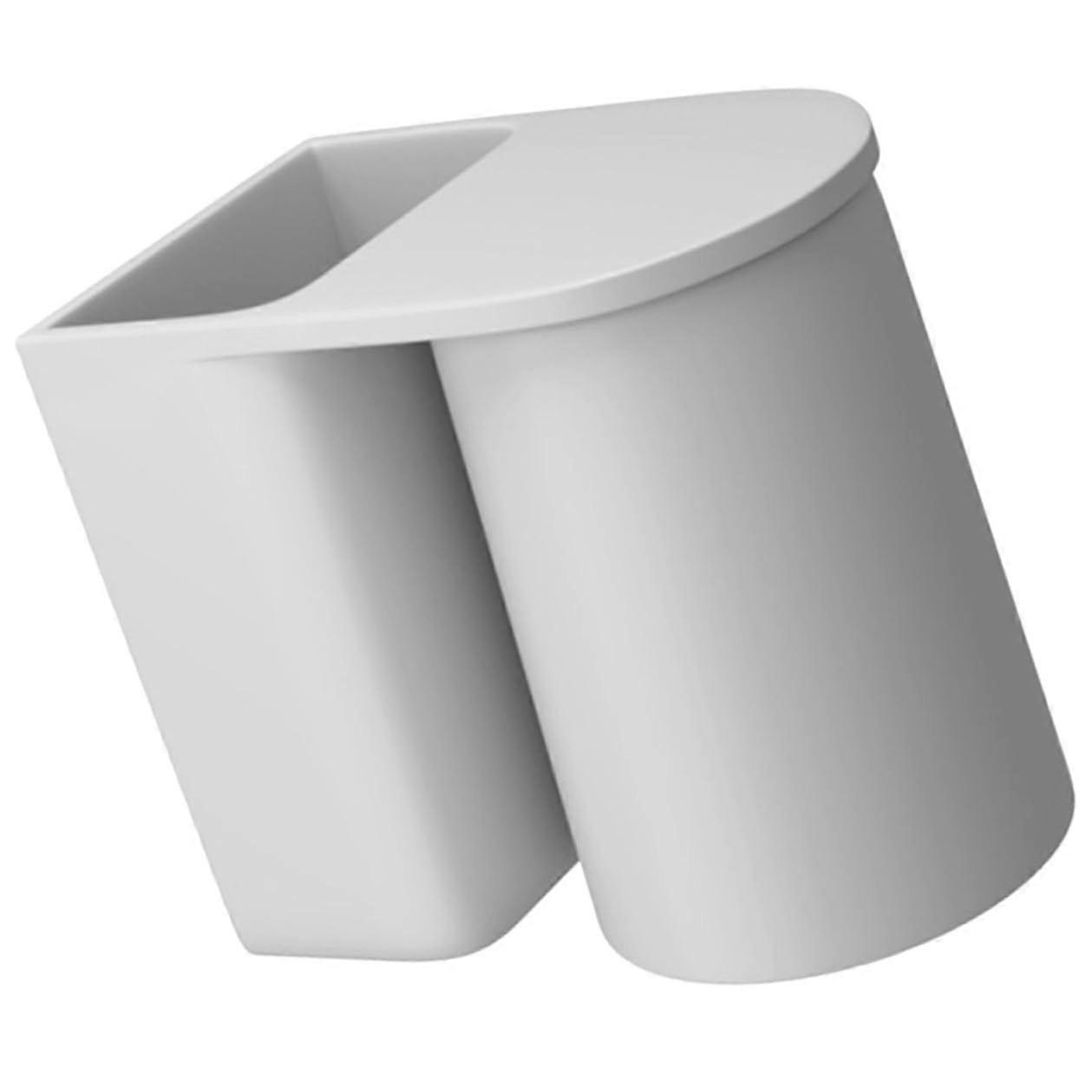 Wall Mounted Magnetic Toothbrush Holder with Inverted QuickDry Cup and NoDrill Installation