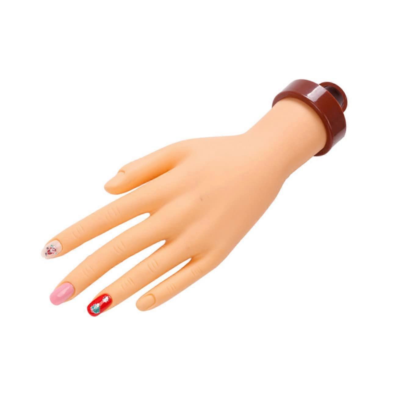 Realistic Nail Practice Hand with  Simulation Design for Beginners Manicure Training