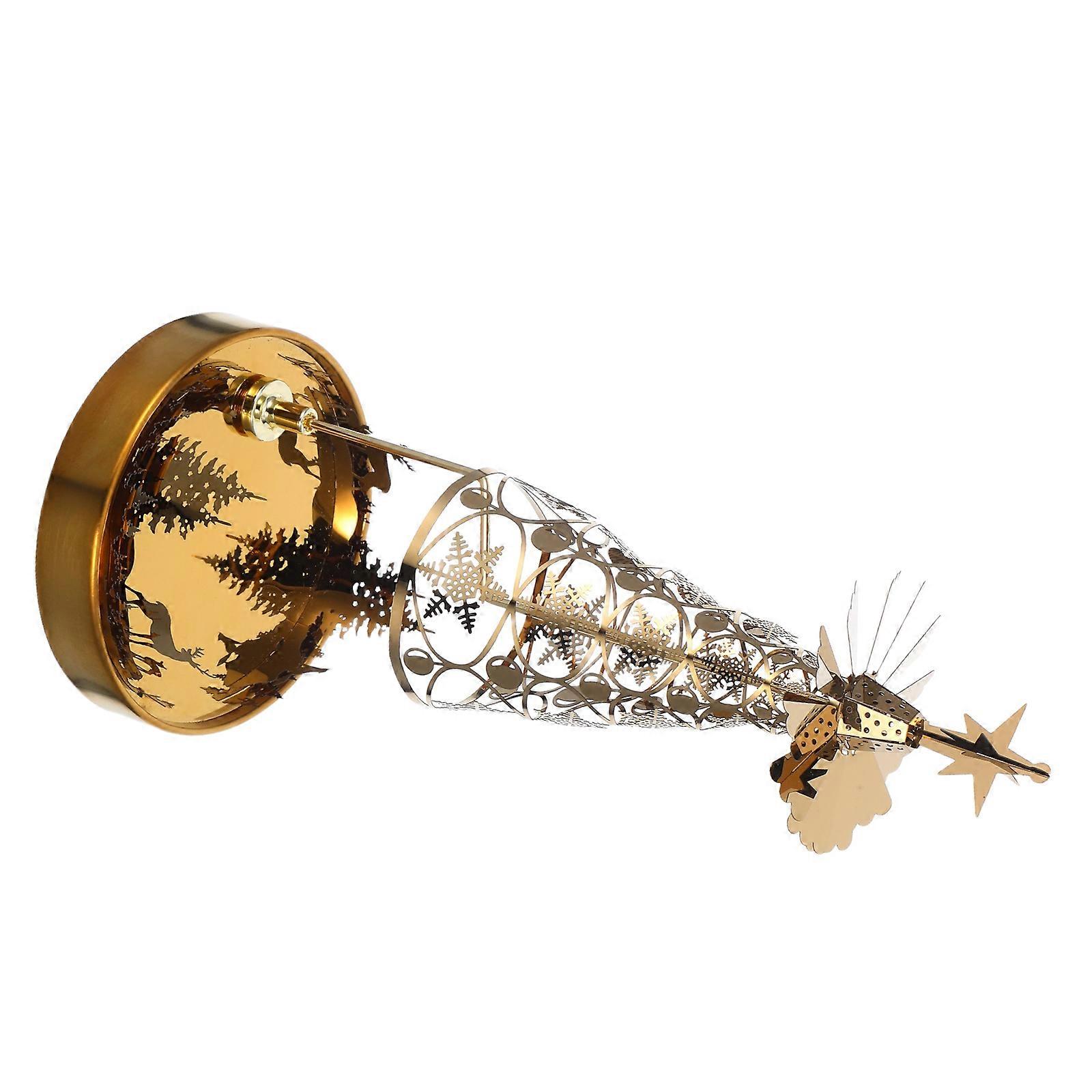 Golden Carousel Candle Holder for Rotating Tea Light