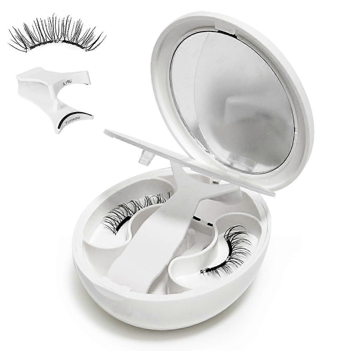 Magnetic Eyelashes with Applicator Kit, Reusable Glue Lashes for Sensitive Eyes with Storage Box