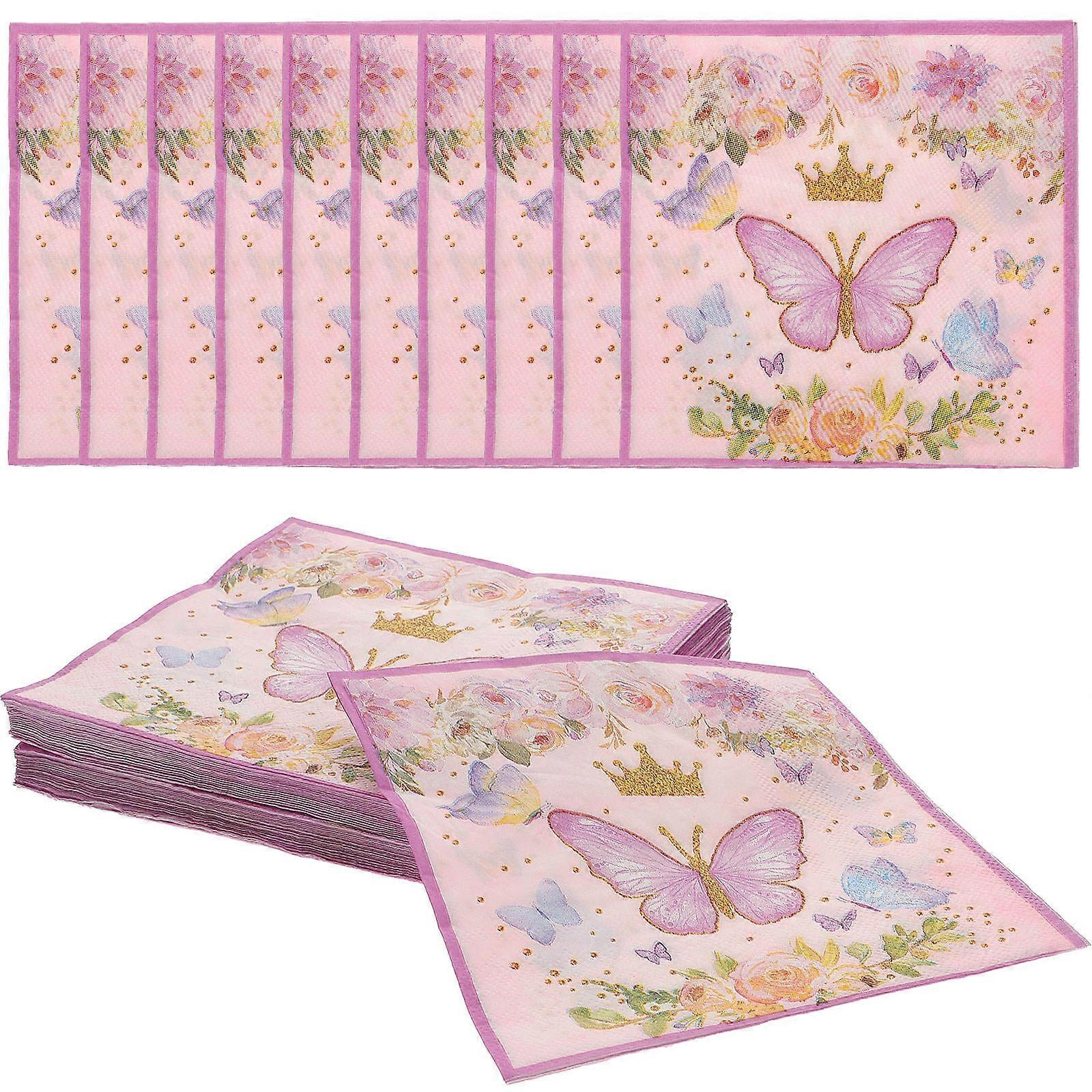 Assorted Color Decorative Paper Napkins for Party Use 4 Boxes Pack