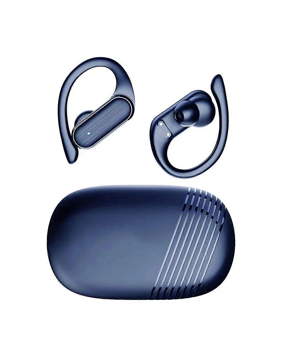 Bluetooth Headset OnEar Ear Hook Waterproof Wireless Gaming Headset With Mic Blue