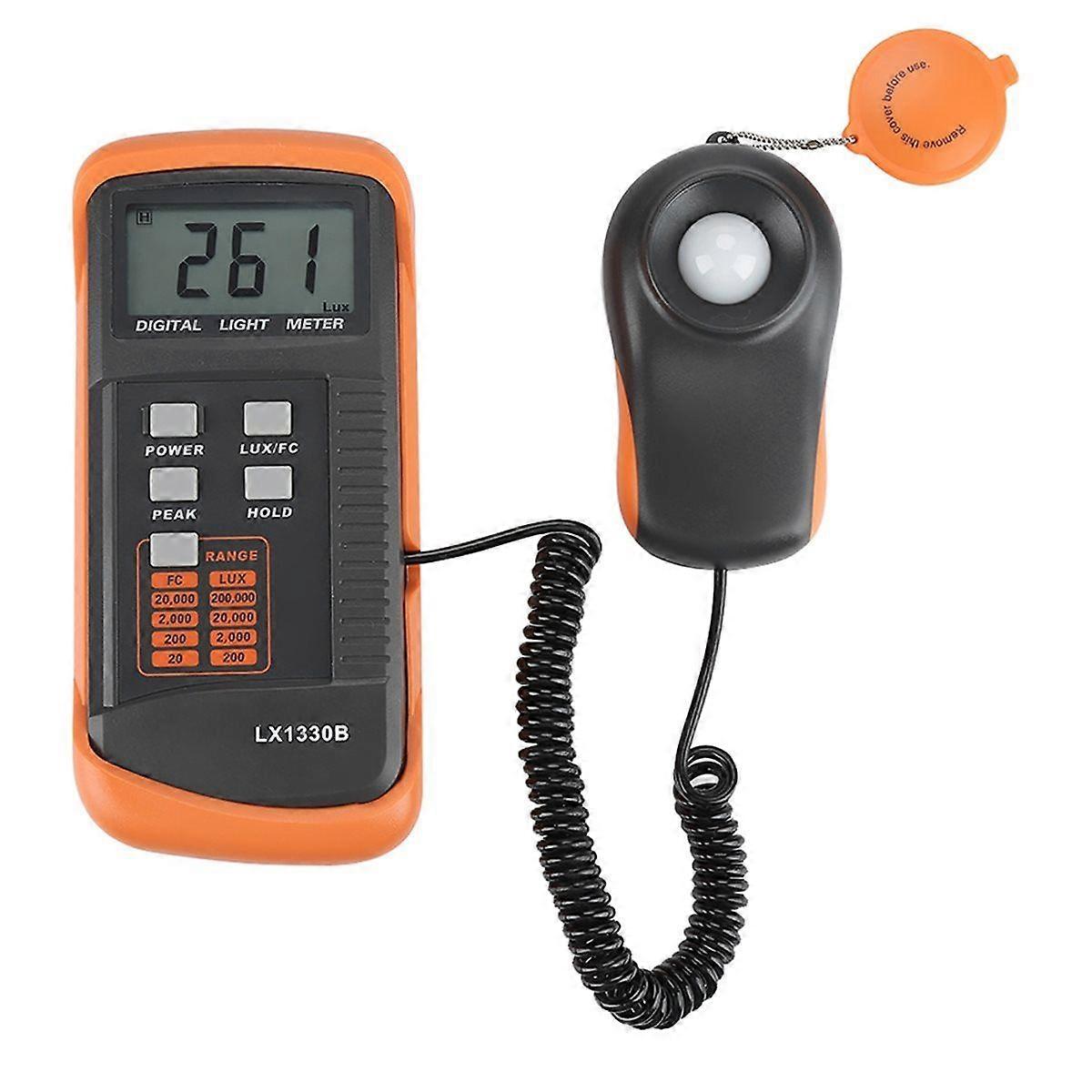 LX1330B Digital Luxmeter LCD Display Light Meter 0-200,000 Lux Testing Illuminometer