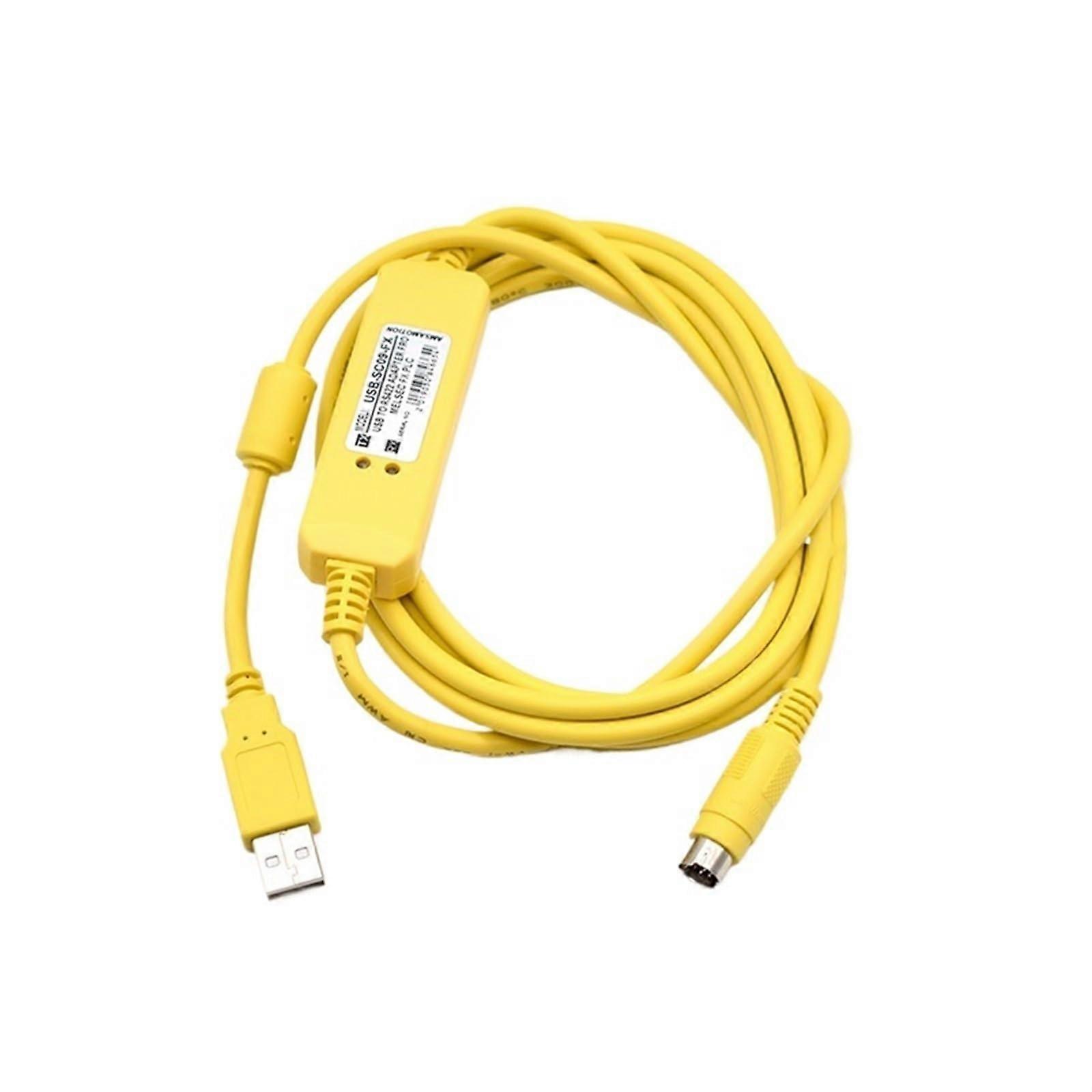 USBSC09FX Programming Cable for Mitsubishi FX PLC USB Data Download for FX1N FX2N FX3U