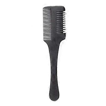 1Pcs Portable Detachable Double-edged Black Handle Shaver with Bangs Thinning Comb Professional Hair Salon Styling Accessories