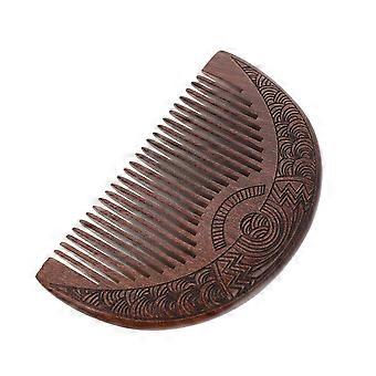Compacte haarborstel, draagbare houten kam voor haarverzorging 9x5,5x1 cm - 1 stuk gratis