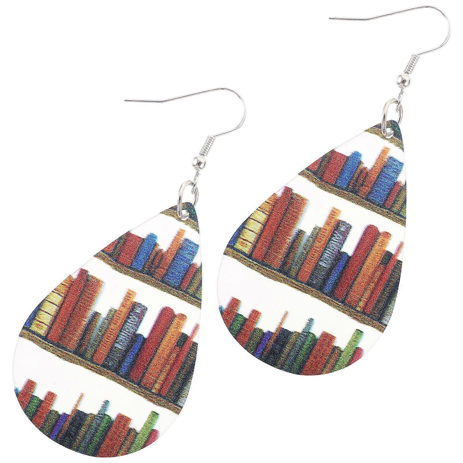 Acrylic Bookcase Earrings Elegant Water Drop Dangle Earrings 1Pair