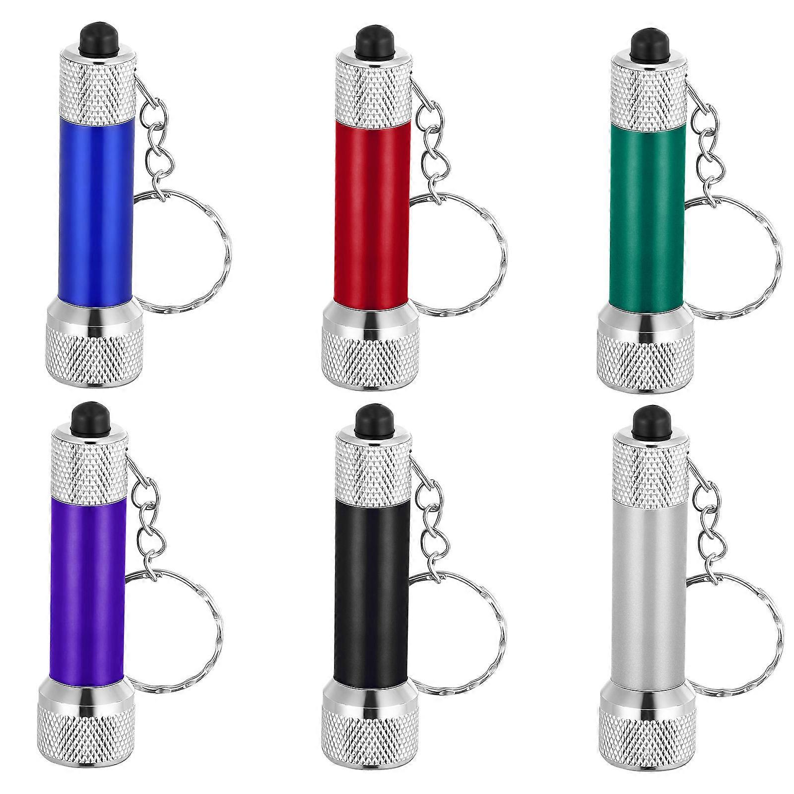 LED Flashlight Keyring with Light for Lighting 8Pcs Portable Aluminum Alloy Set