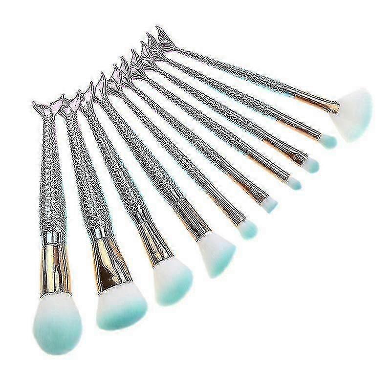 2025 Mermaid Multicolor Makeup Brushes Set