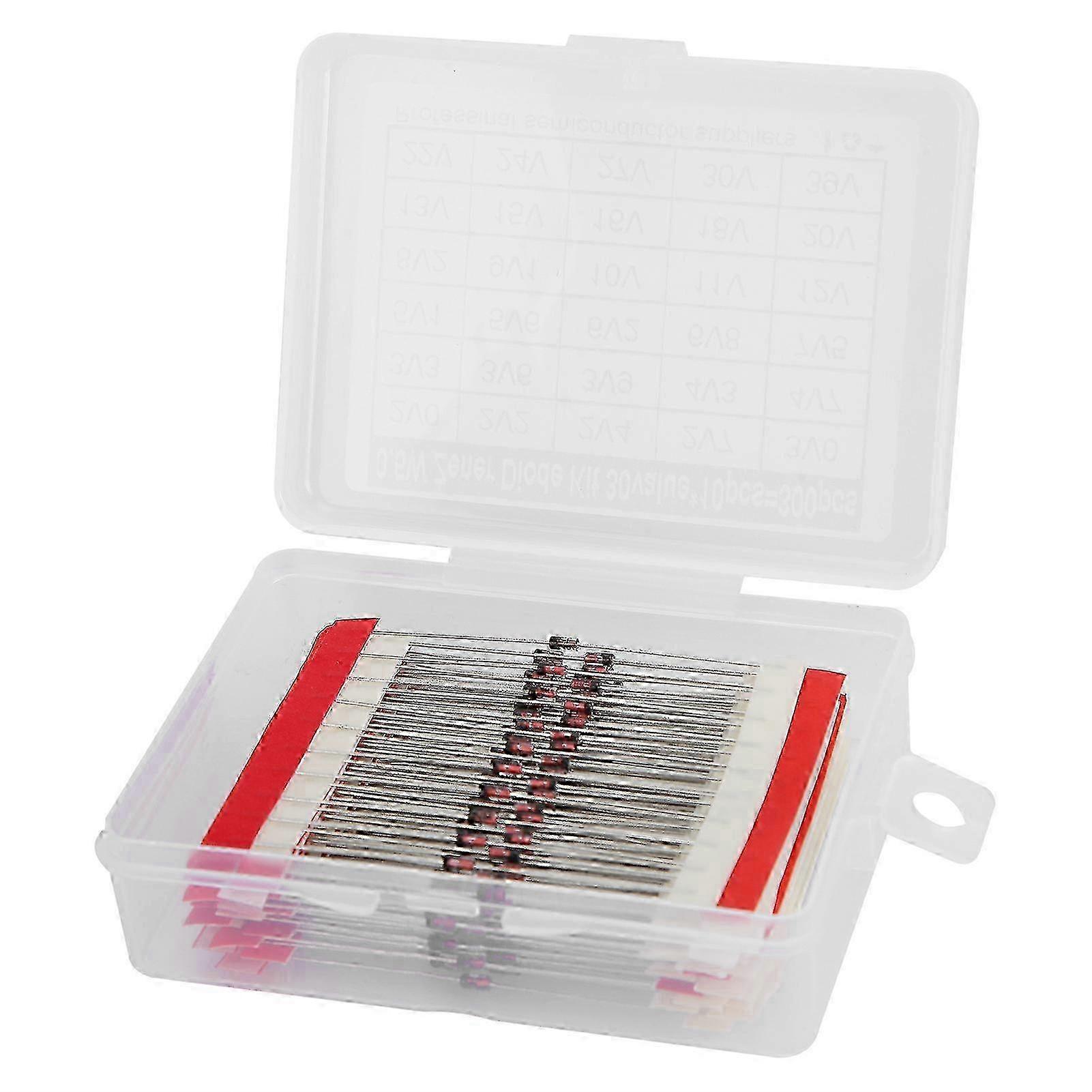 2026 300Pcs Diodes Kit Low Power Consumption Stabilization Diode Assortment for Voltage References
