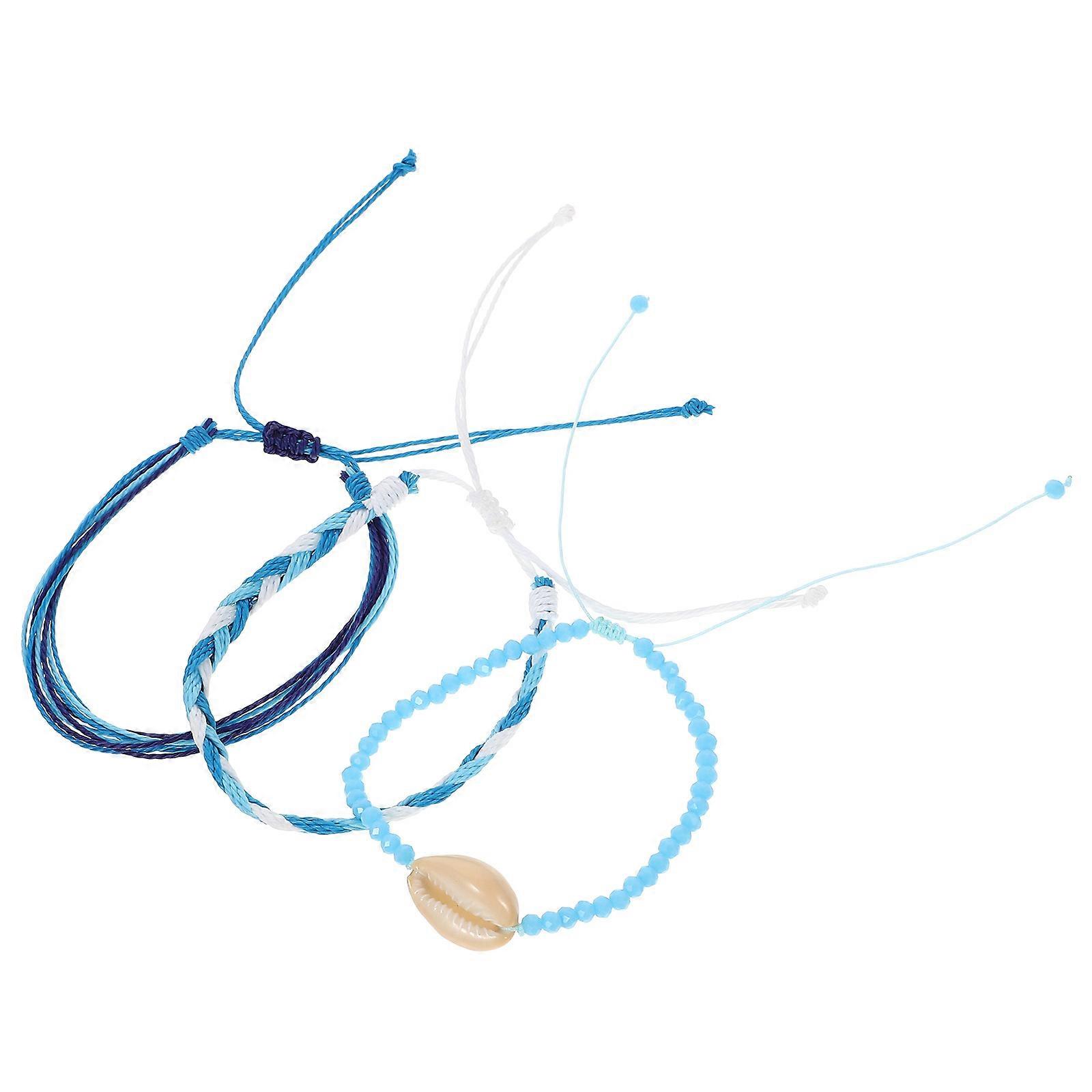Shell Beaded Bracelets for Decor 1Set Cotton Rope Accessory