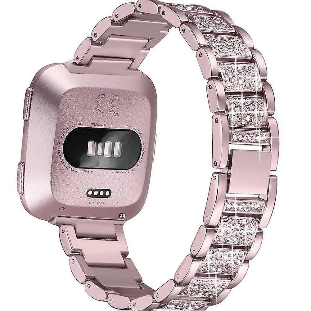 Watchband Replacement Strap for Smartwatch Pink Metal