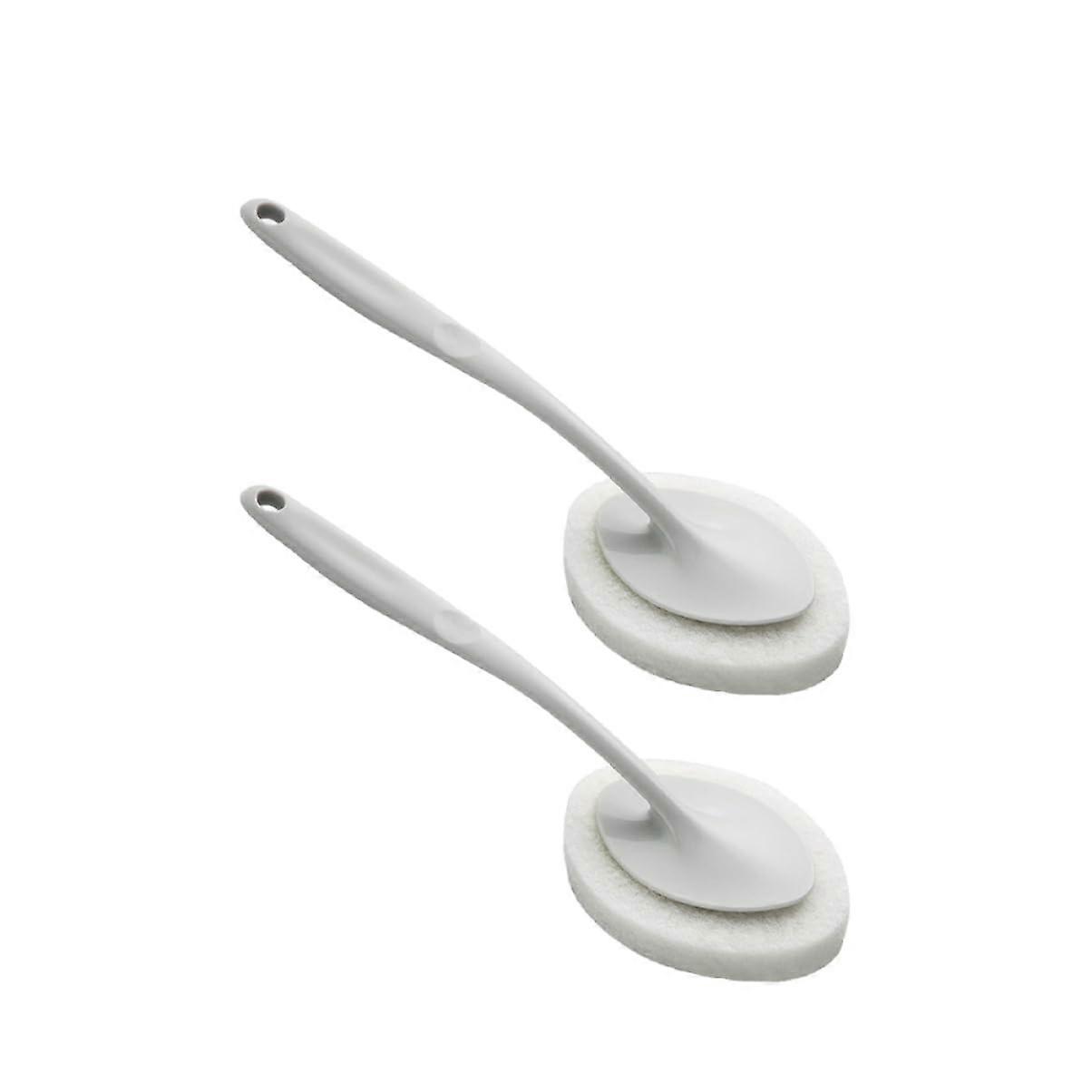 2pcs Cleaning Brush Set with Soft Scratch Bristles for Bathroom and Kitchen MultiSurface Use
