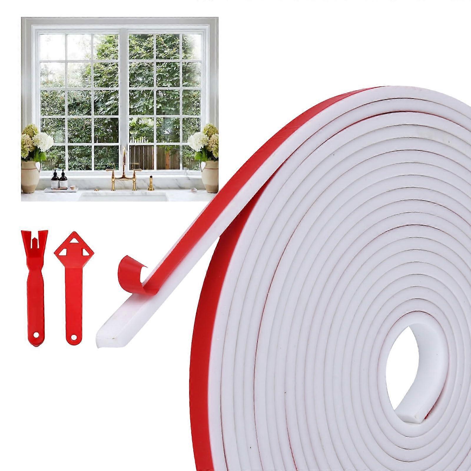 33FT Window Grid Kit and Trim Molding, SelfAdhesive Cuttable PVC Grille Inserts for Doors and Windows