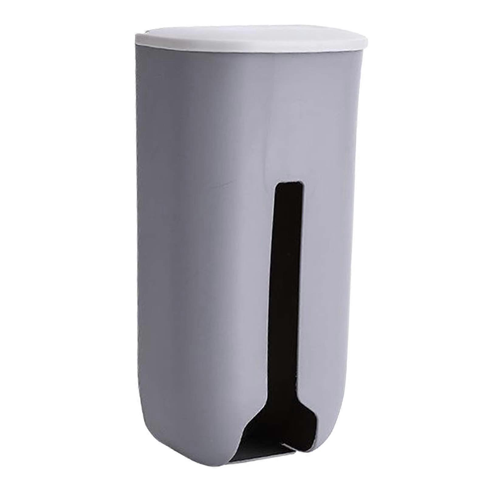 2 Pieces Wall Mount Plastic Bag Dispenser Box with Dustproof Waterproof Cover for Kitchen Storage