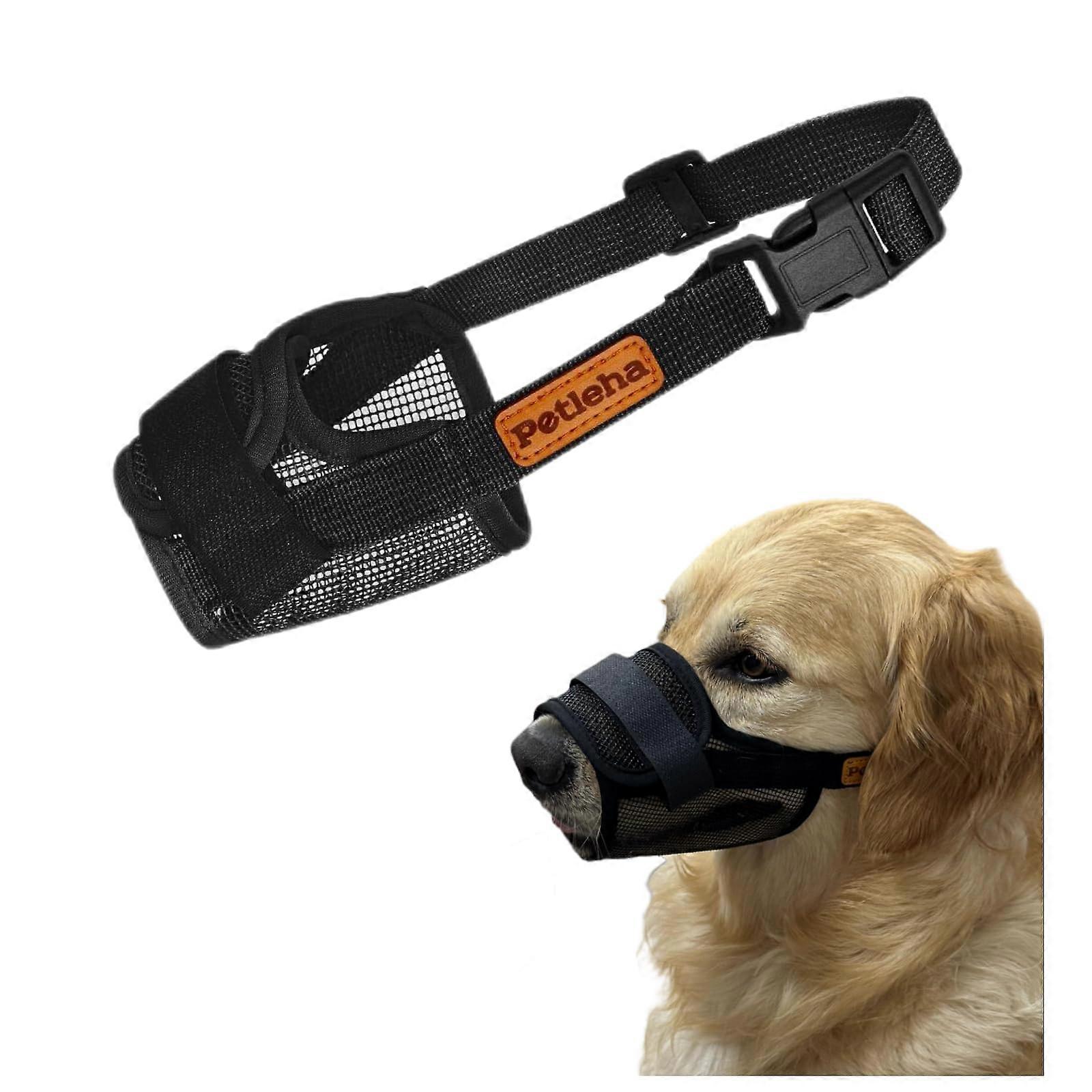 Large Dog Muzzle XXL Soft Breathable Mesh Adjustable Fit for Grooming Training Barking Biting