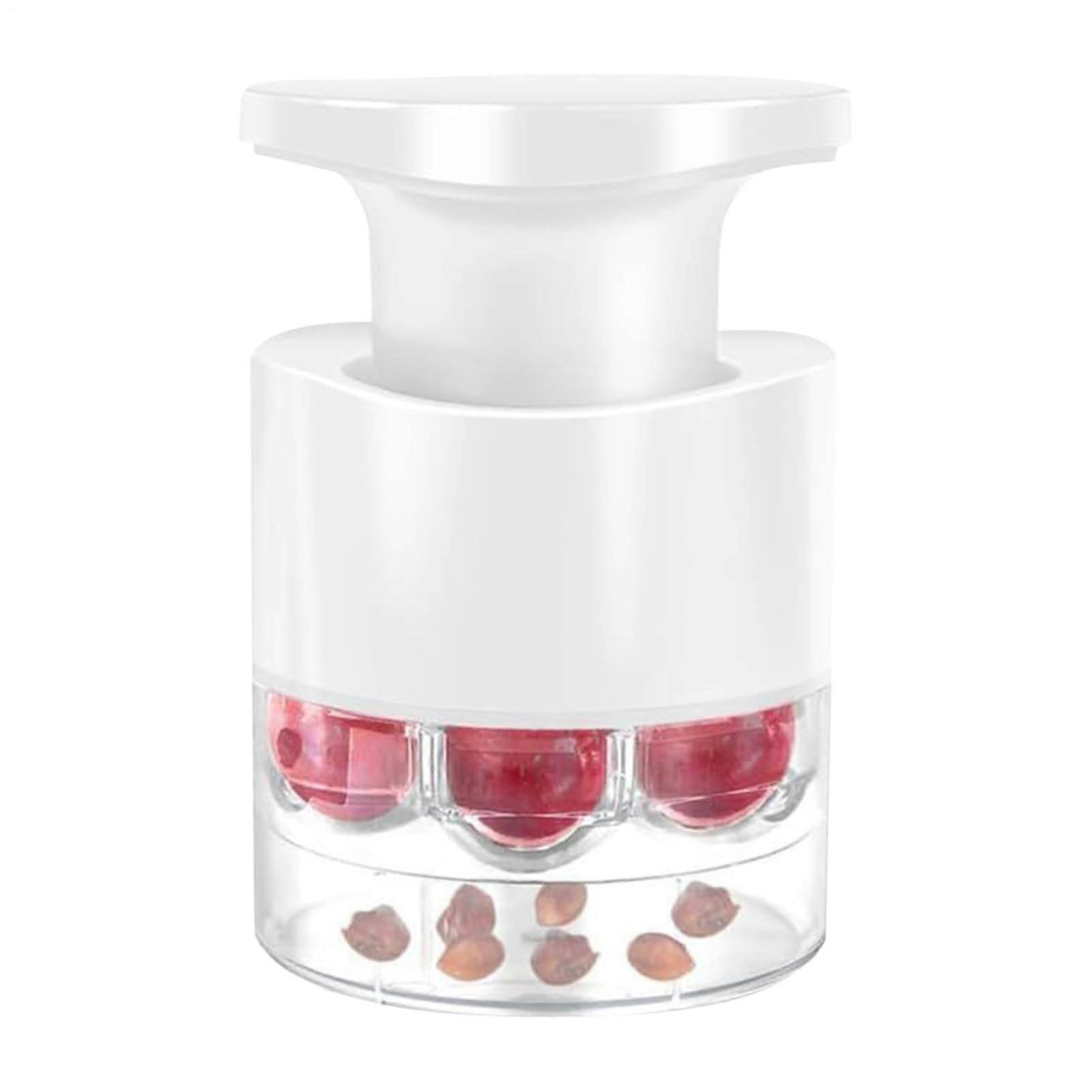 Cherry Pitter with 7 Holes NonSlip Base, Multifunctional Fruit Pit Remover, Easy to Clean