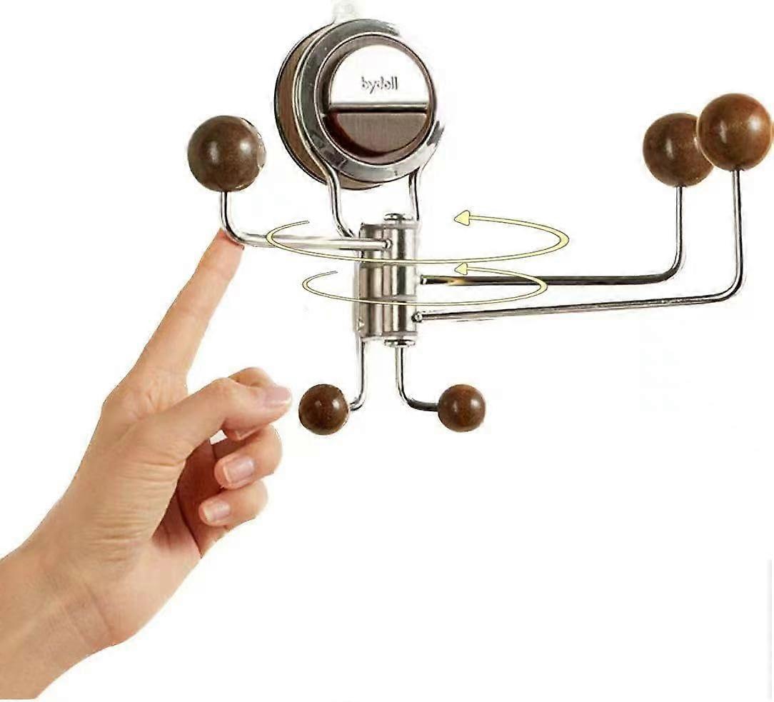 Removable Suction Cup Hooks for Bathroom with Rotatable Design, Heavy Duty NoDrill Shower Hooks