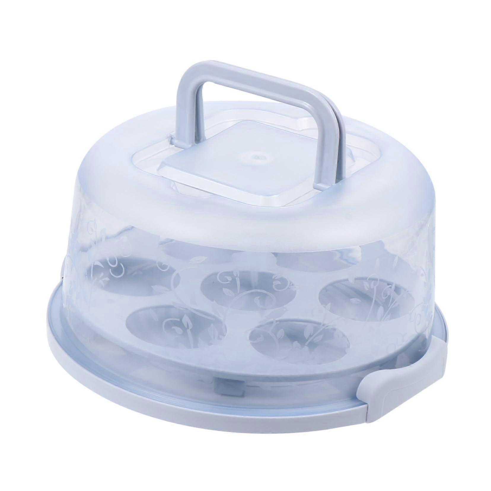 Large Tiered Cake Carrier with Handle, Reusable Transparent Cake Storage Box with Secure Closure